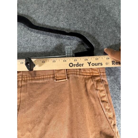 Old Navy‎ Pants Women XL Coco Brown Cargo Barrel Leg Denim Pull On Utility - Picture 3 of 9